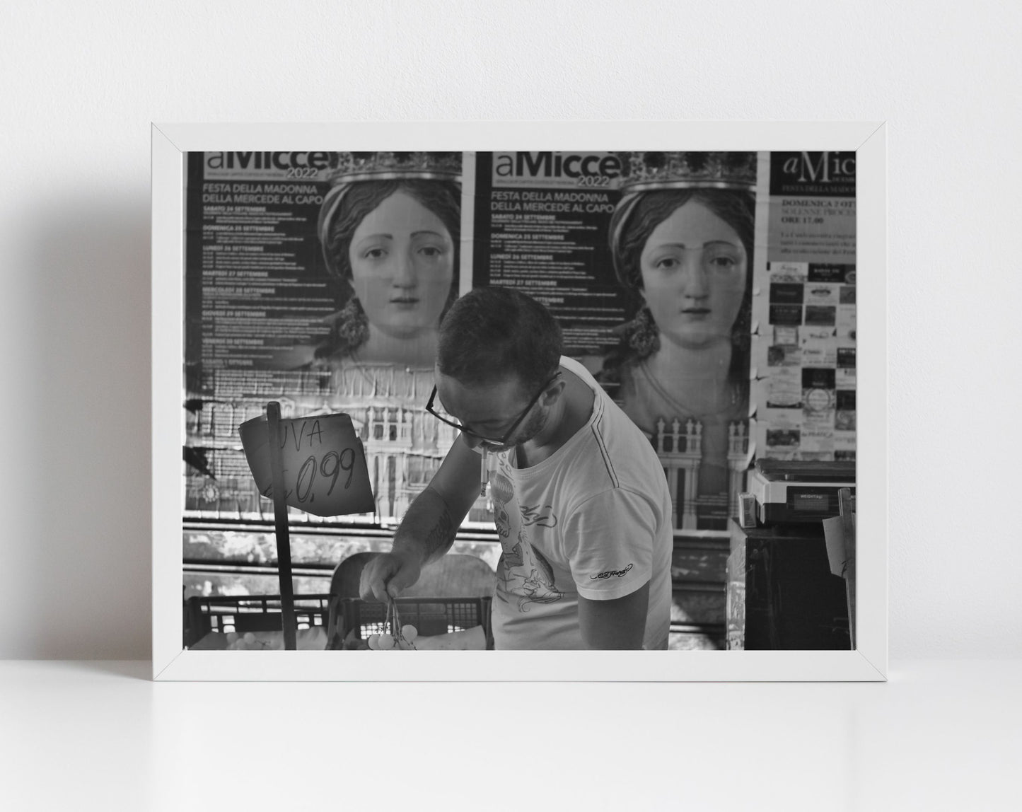 Palermo Black And White Print Sicilian Wall Art Street Photography