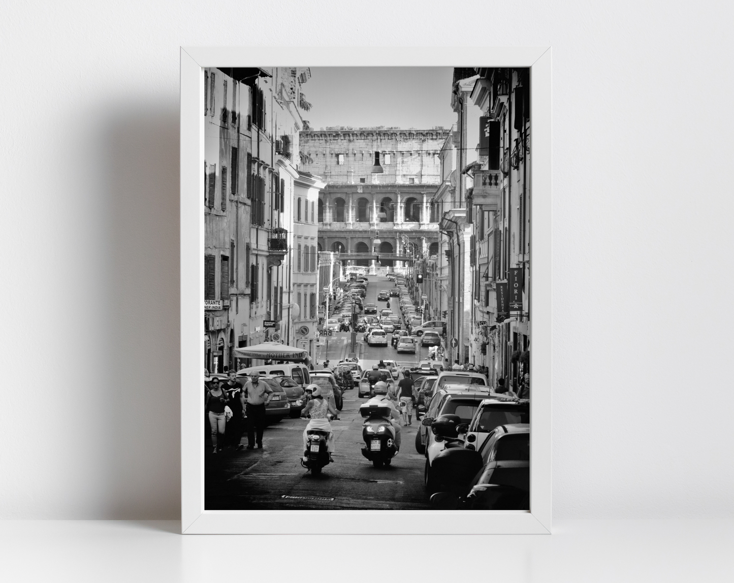 Rome Italy Colosseum Black And White Photography Print