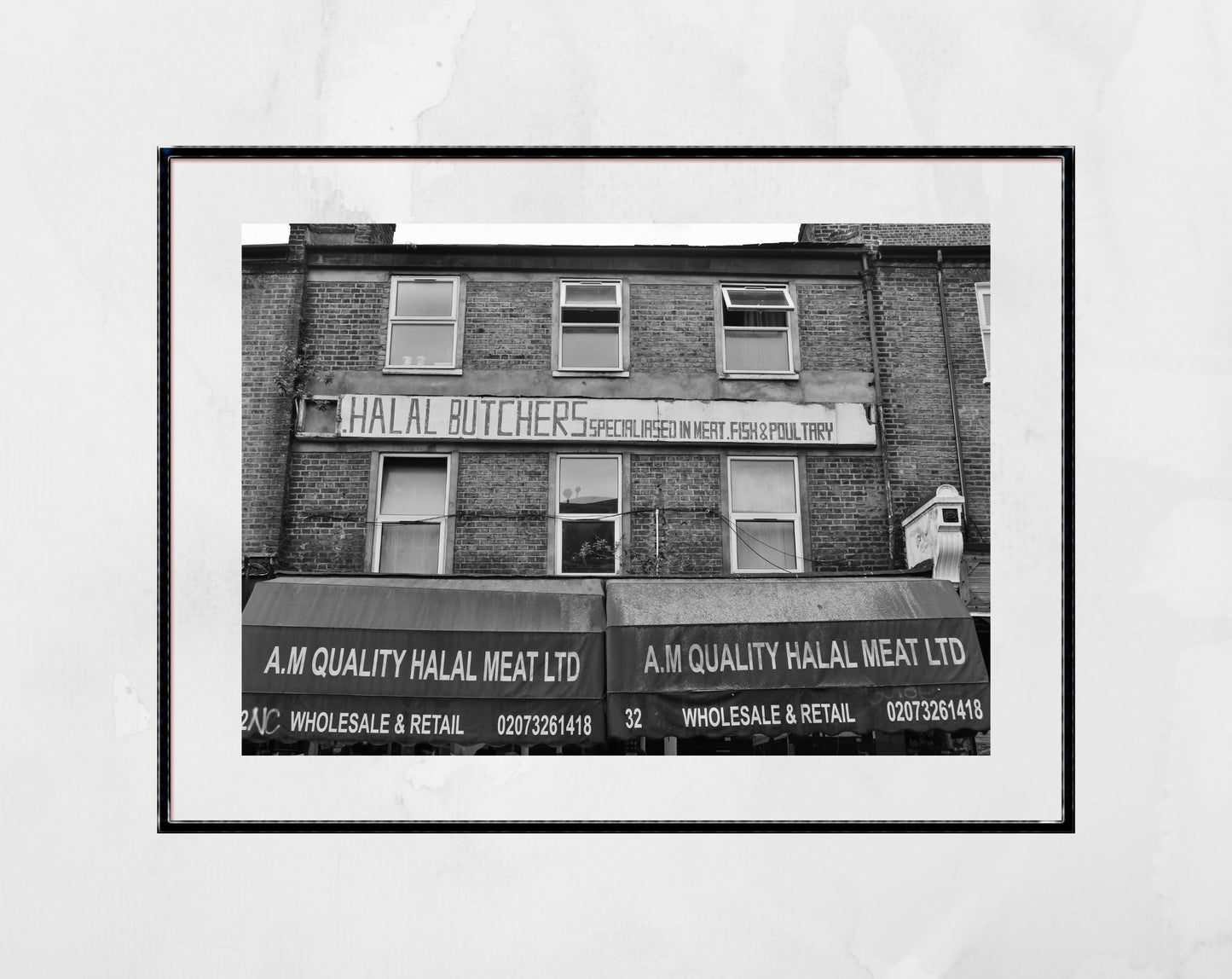 Brixton London Street Black And White Photography Print