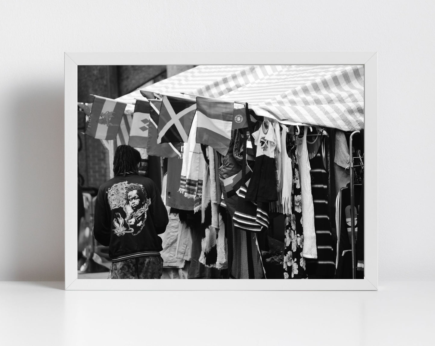 Brixton Print Black And White Afro Caribbean Wall Art