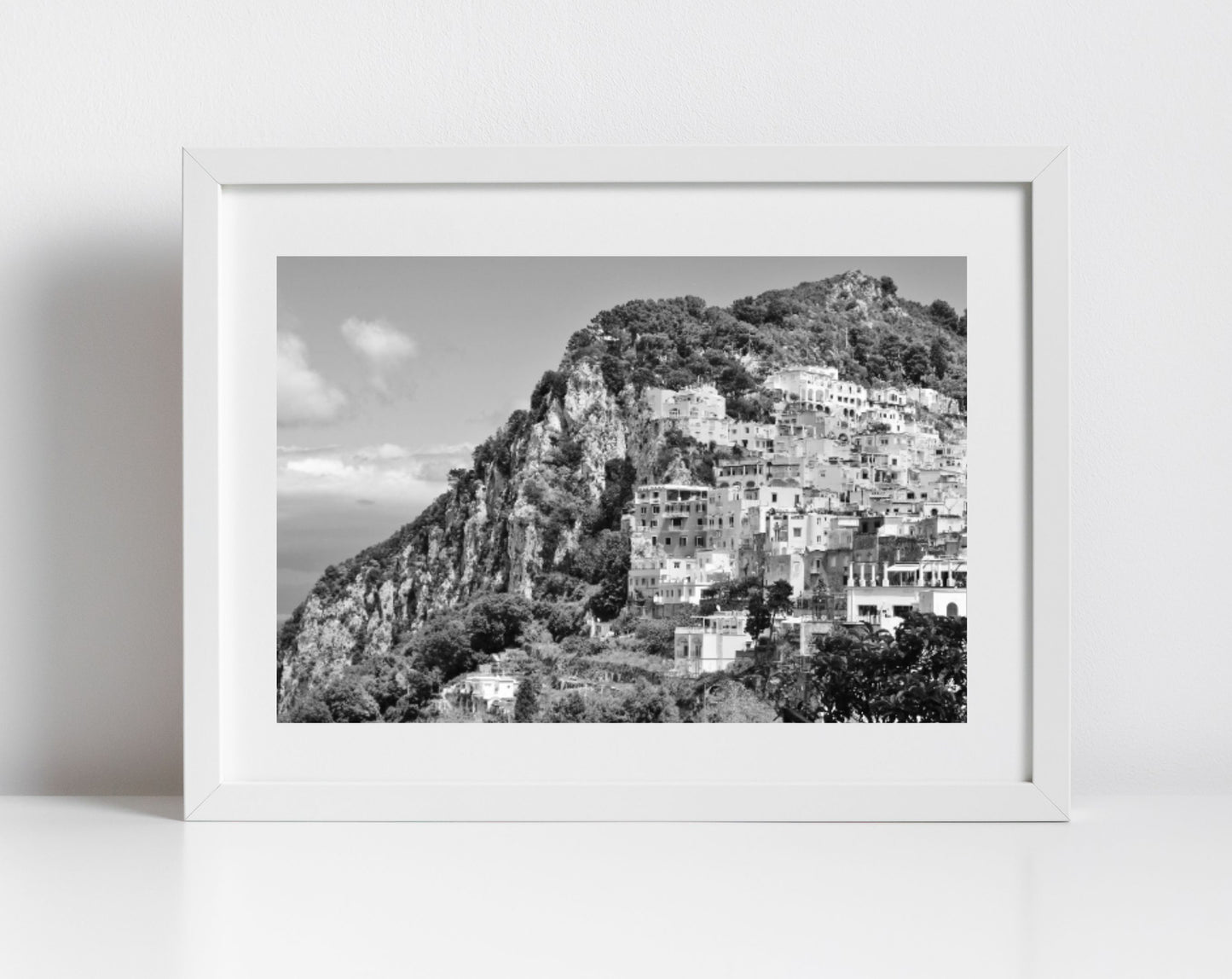 Capri Print Amalfi Coast Italy Black And White Photography