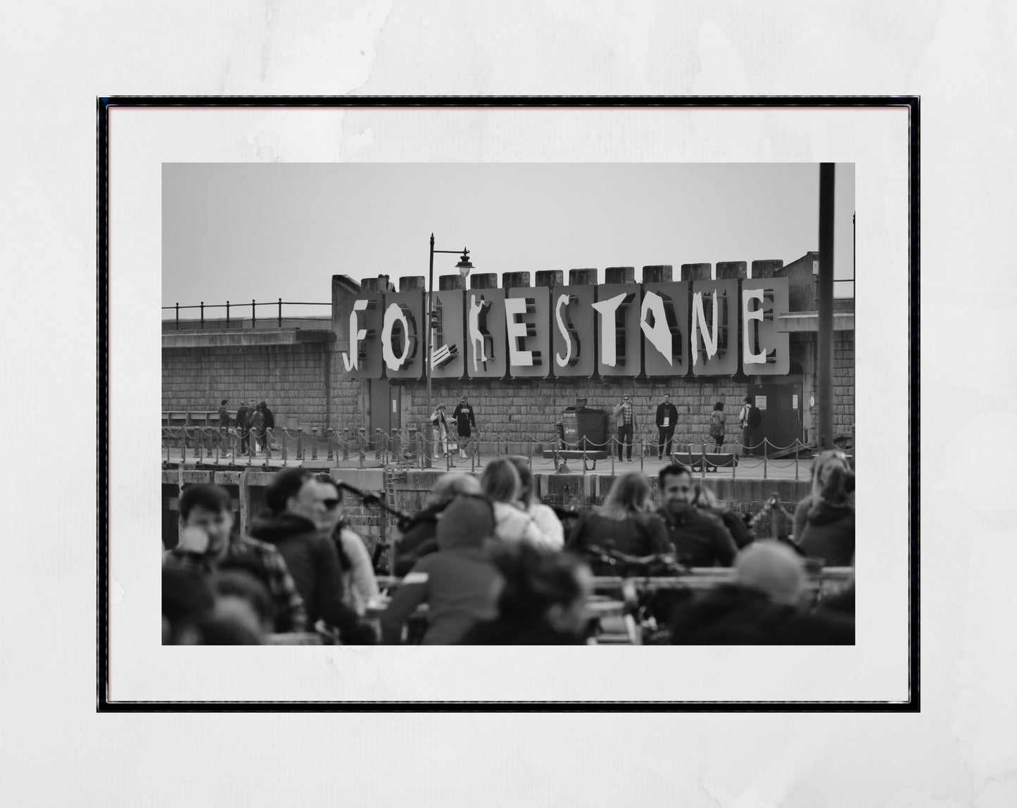 Folkestone Harbour Arm Black And White Photography Print