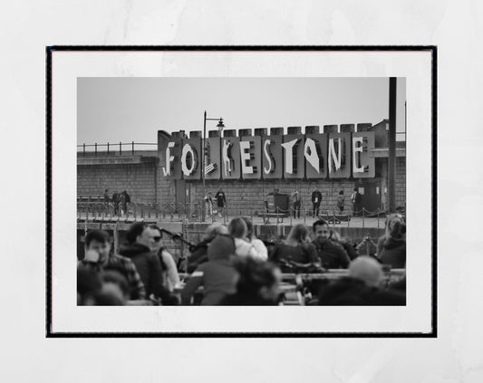 Folkestone Harbour Arm Black And White Photography Print