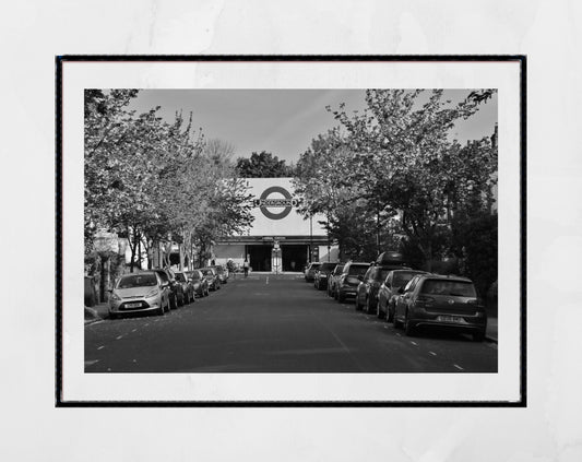London Underground Black And White Poster Arsenal Station Photography Print