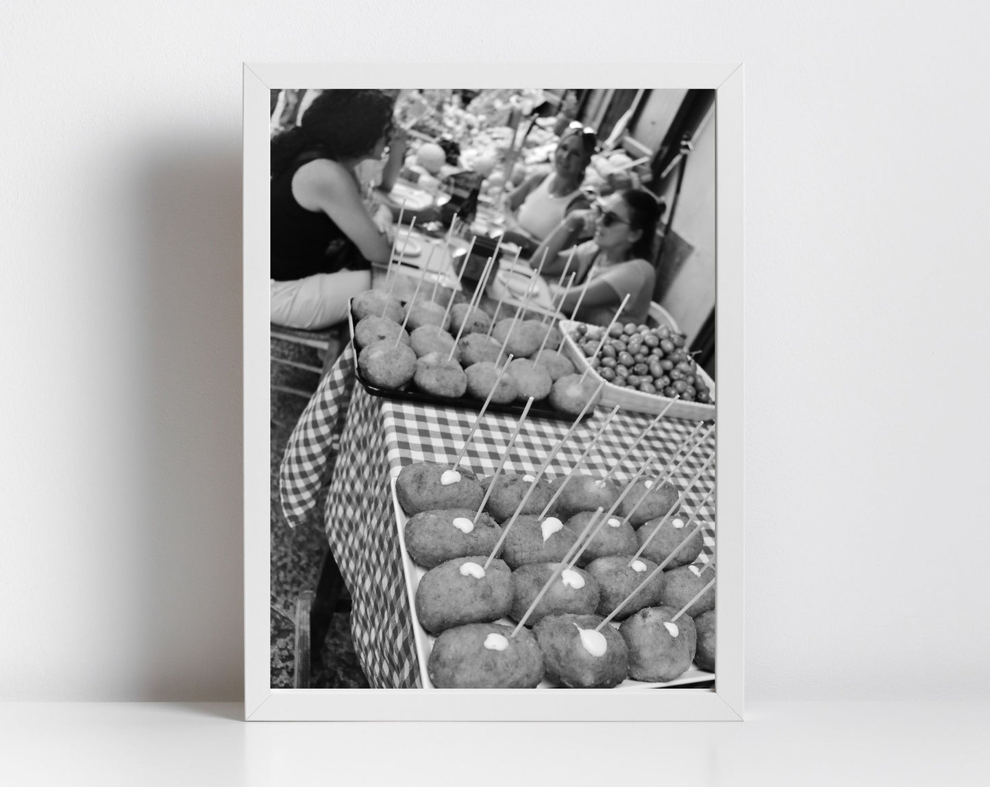 Palermo Sicily Photography Art Arancini Food Black And White Print