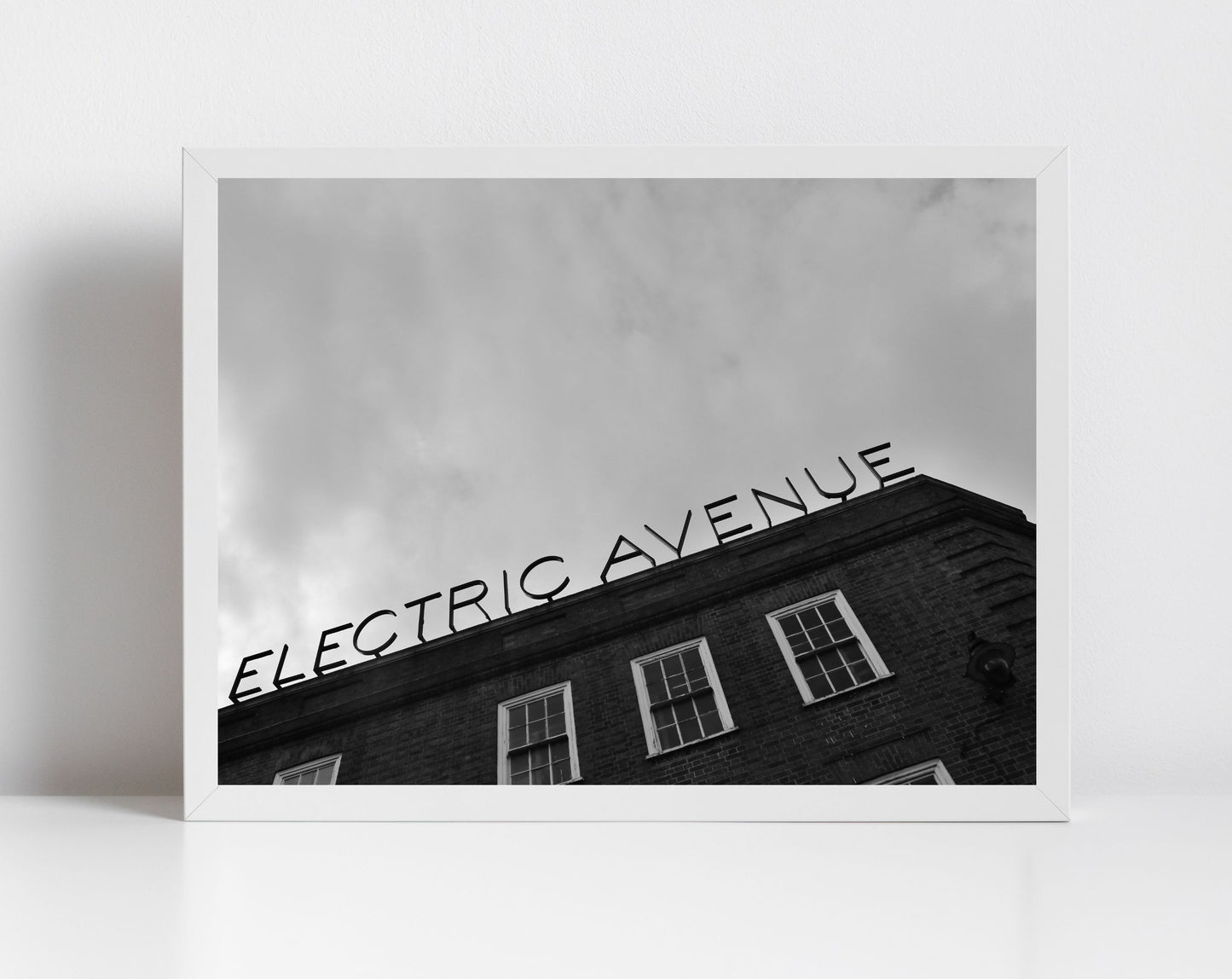 Electric Avenue Brixton Print Black And White