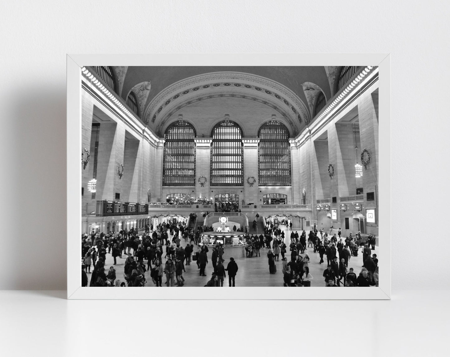 New York Grand Central Station Black And White Photography Print