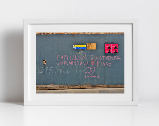 Anti Capitalist Anarchist Climate Change Art Poster