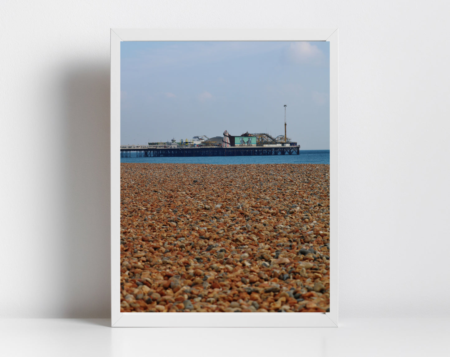 Brighton Photography Print Pebbled Beach Wall Art