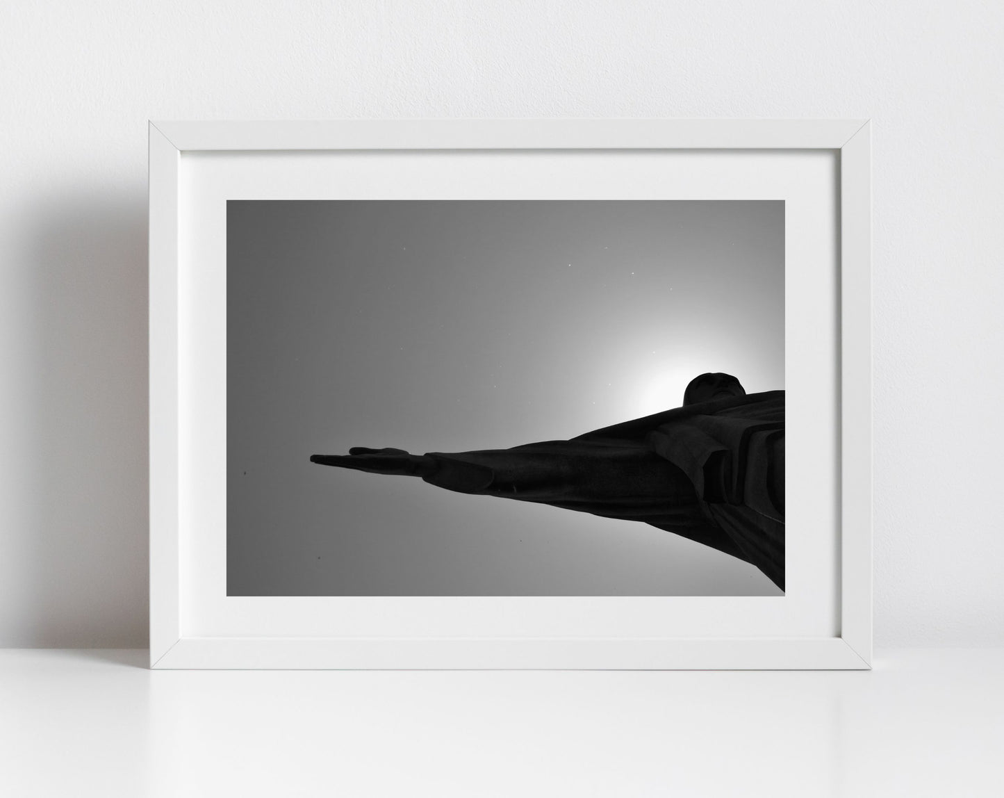 Christ The Redeemer Poster Rio De Janeiro Brazil Black And White Photography Print
