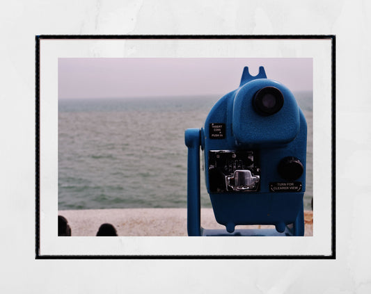 Folkestone Sea Telescope Photography Print