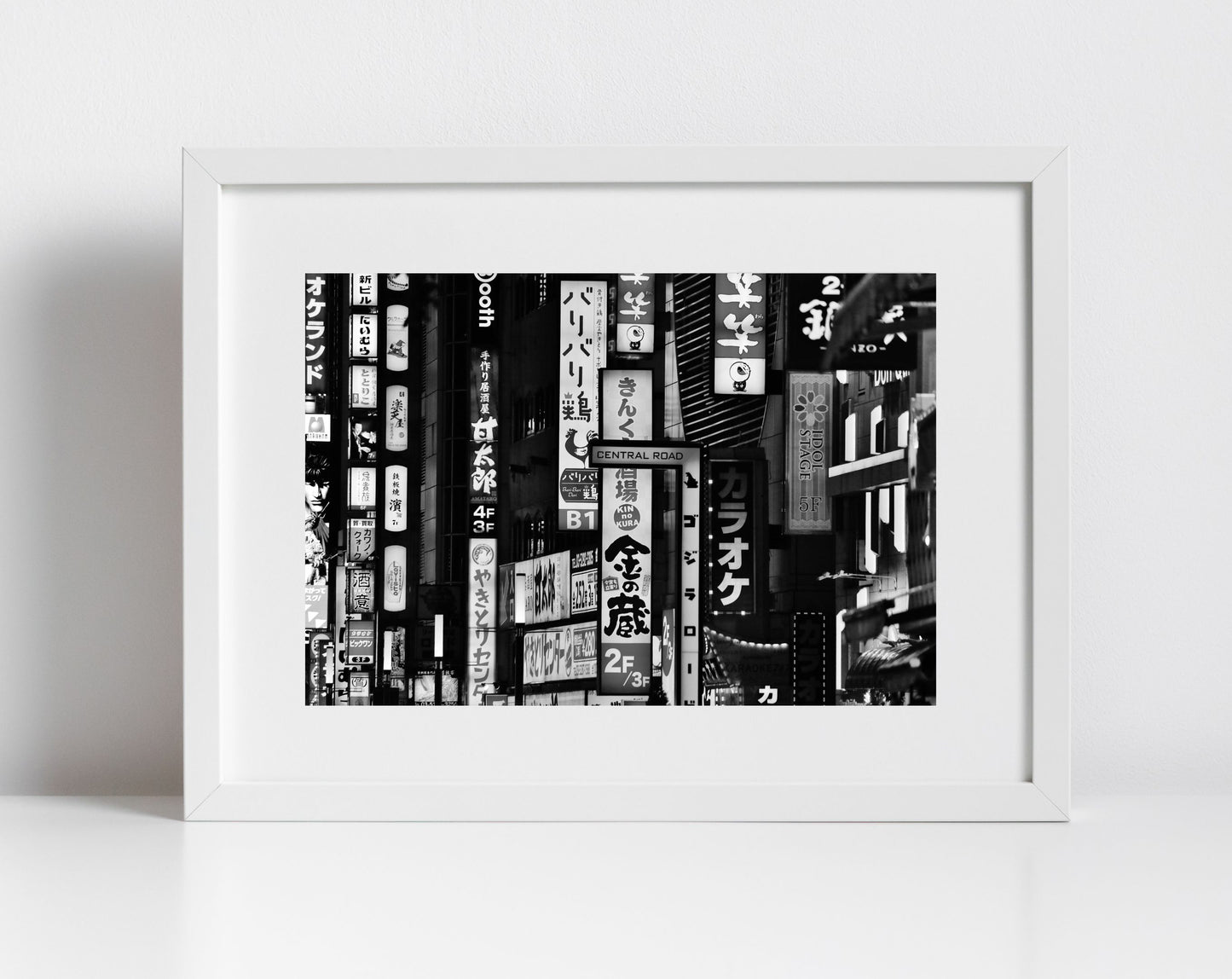 Tokyo Shinjuku Japan Black And White Photography Print Poster