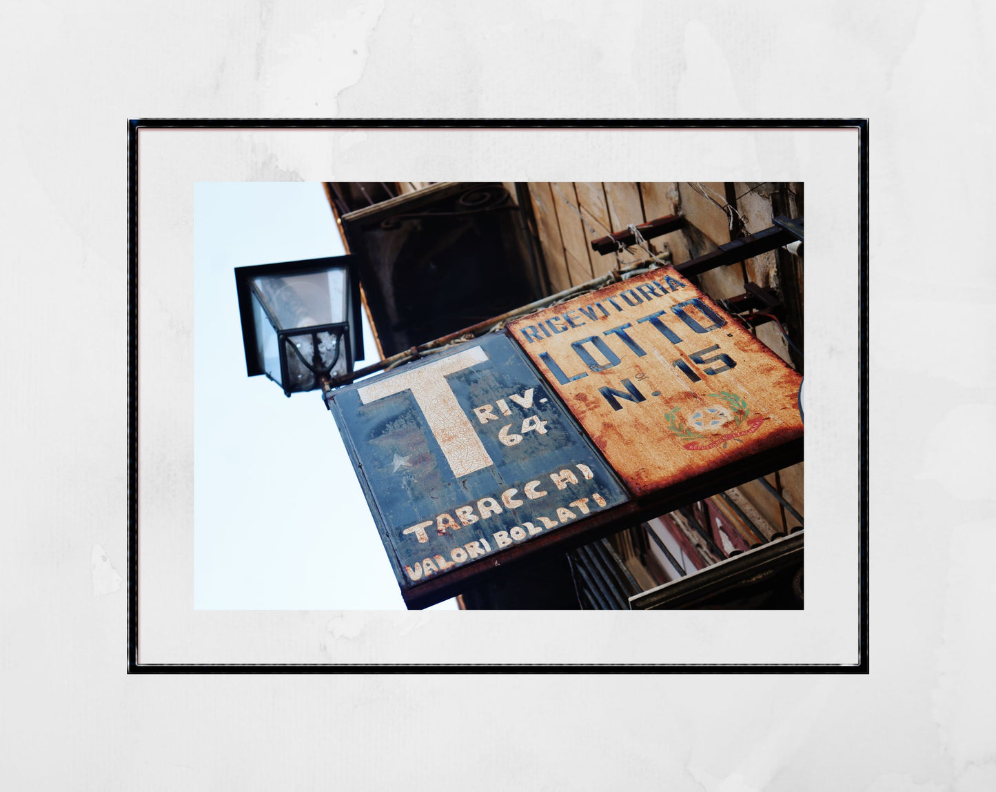 Palermo Sicily Print Italian Wall Art Tobacconist Lottery Shop Sign