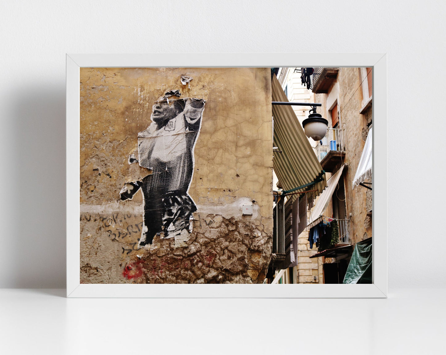 Maradona Hand Of God Poster Naples Italy Street Photography