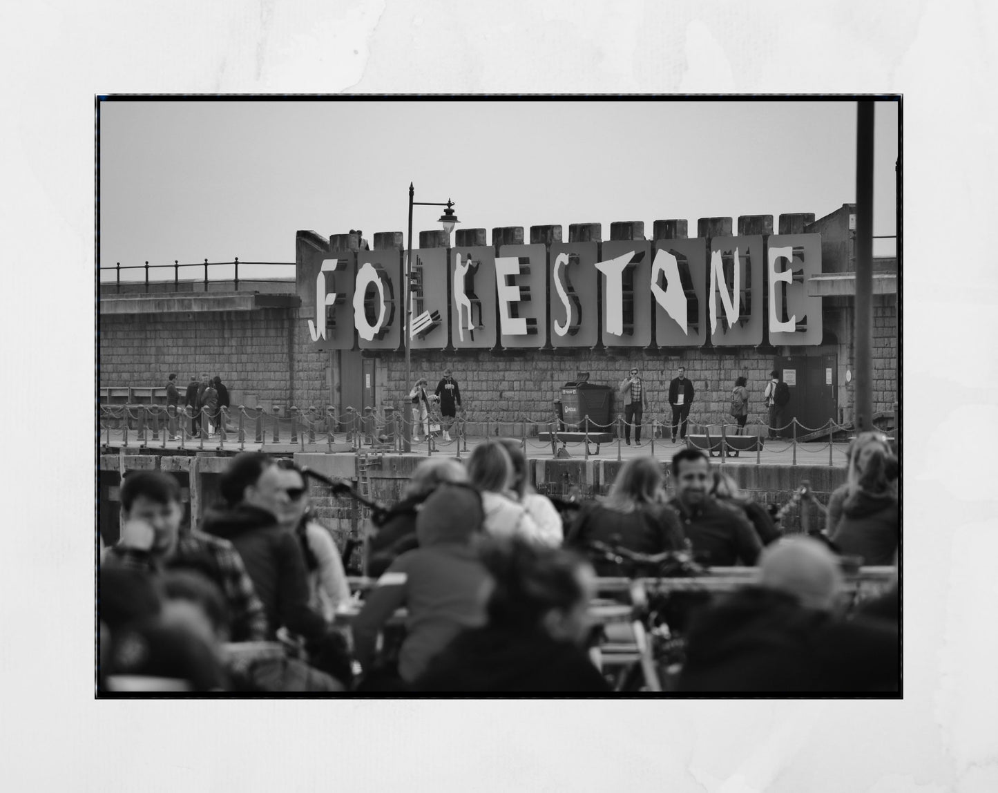 Folkestone Harbour Arm Black And White Photography Print