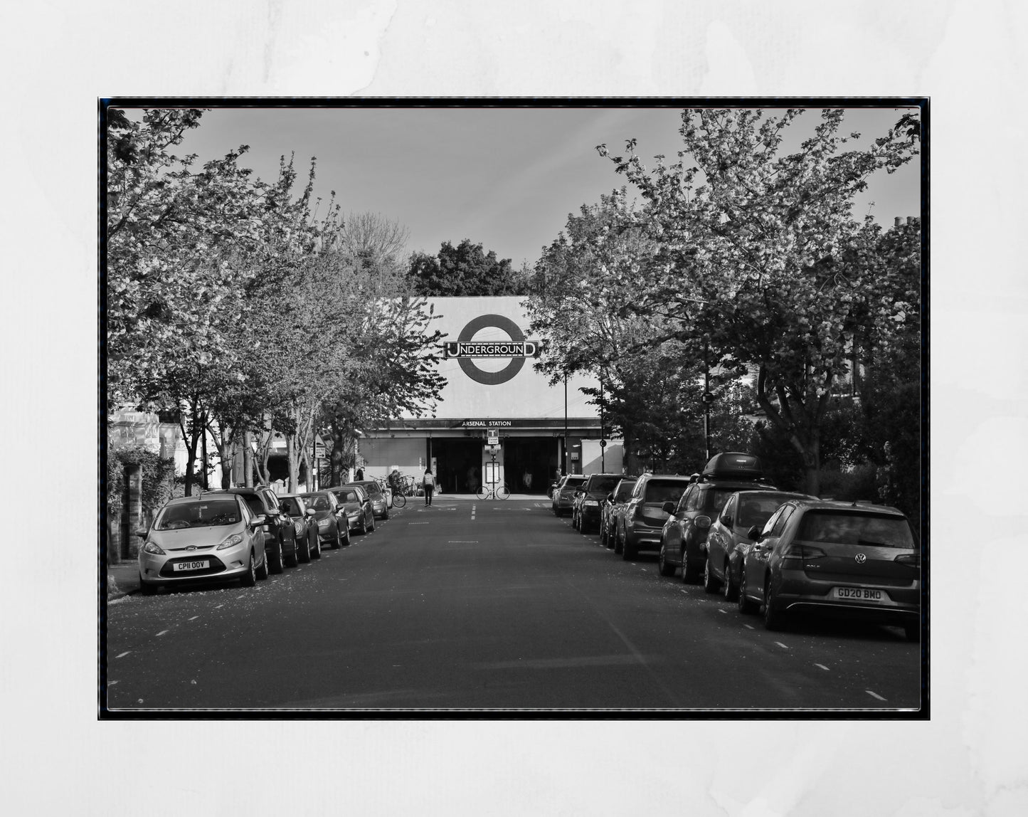 London Underground Black And White Poster Arsenal Station Photography Print