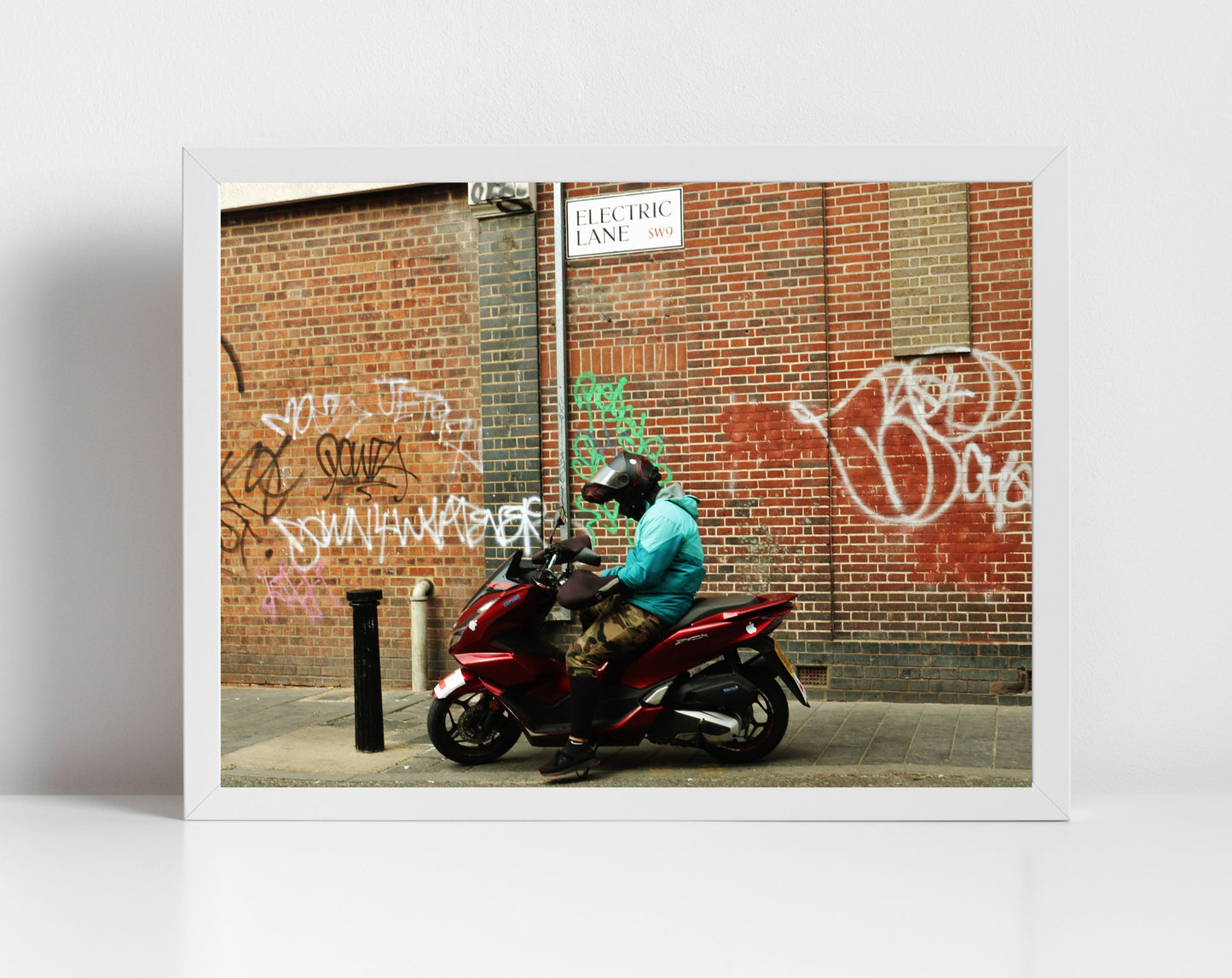 Brixton Print Street Photography Motorcyle Poster