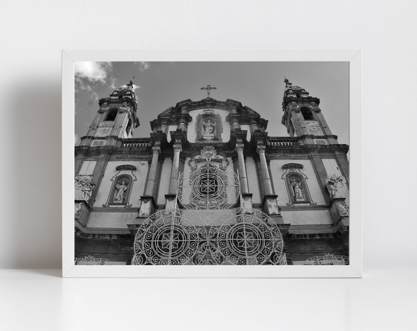 Palermo The Church and Oratory of San Domenico Black And White Photography Print