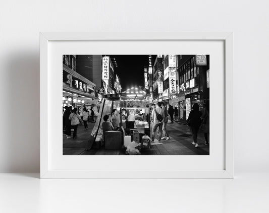 Suwon Korea Photography Black And White Print