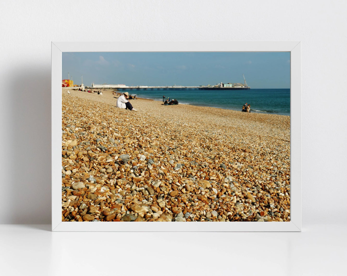 Brighton Beach Black And White Photography Poster