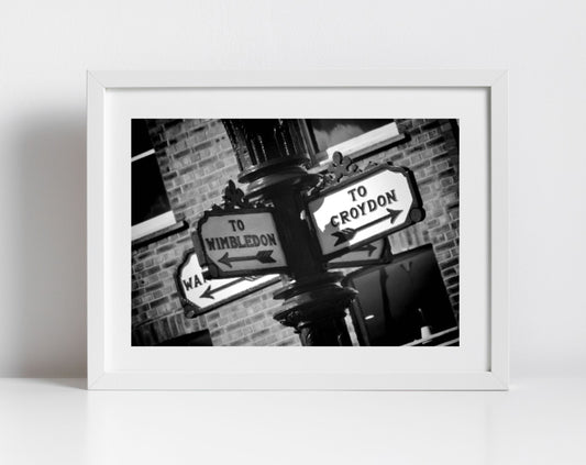 South London Street Black And White Photography Print