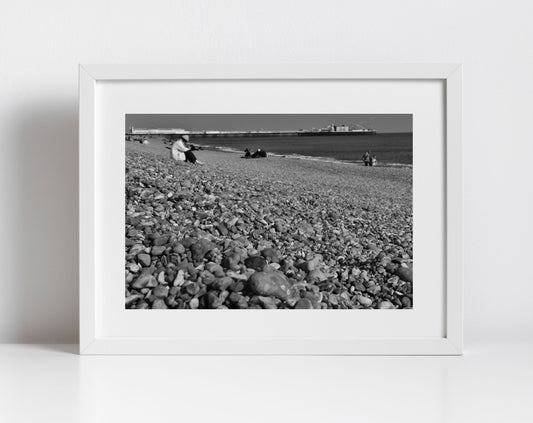 Brighton Beach Black And White Wall Art Photography