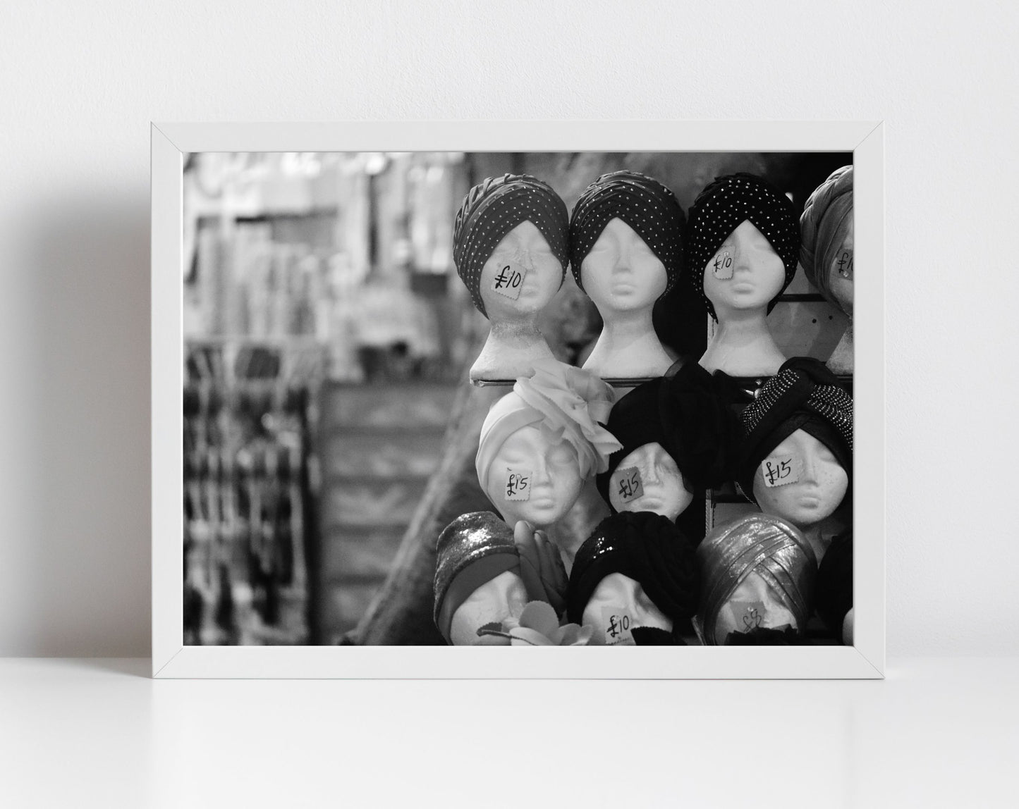 London Brixton Market Electric Avenue Black And White Photography Poster