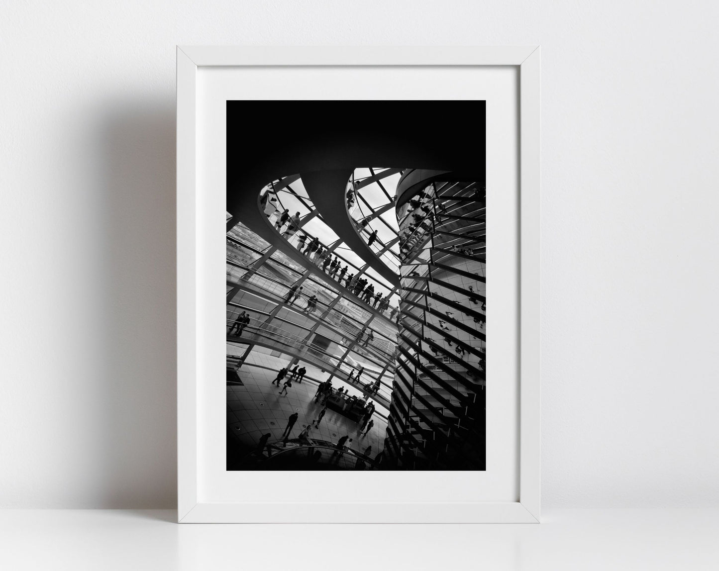 Berlin Reichstag Dome Black And White Photography Poster