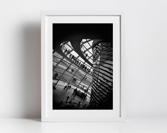 Berlin Reichstag Dome Black And White Photography Poster