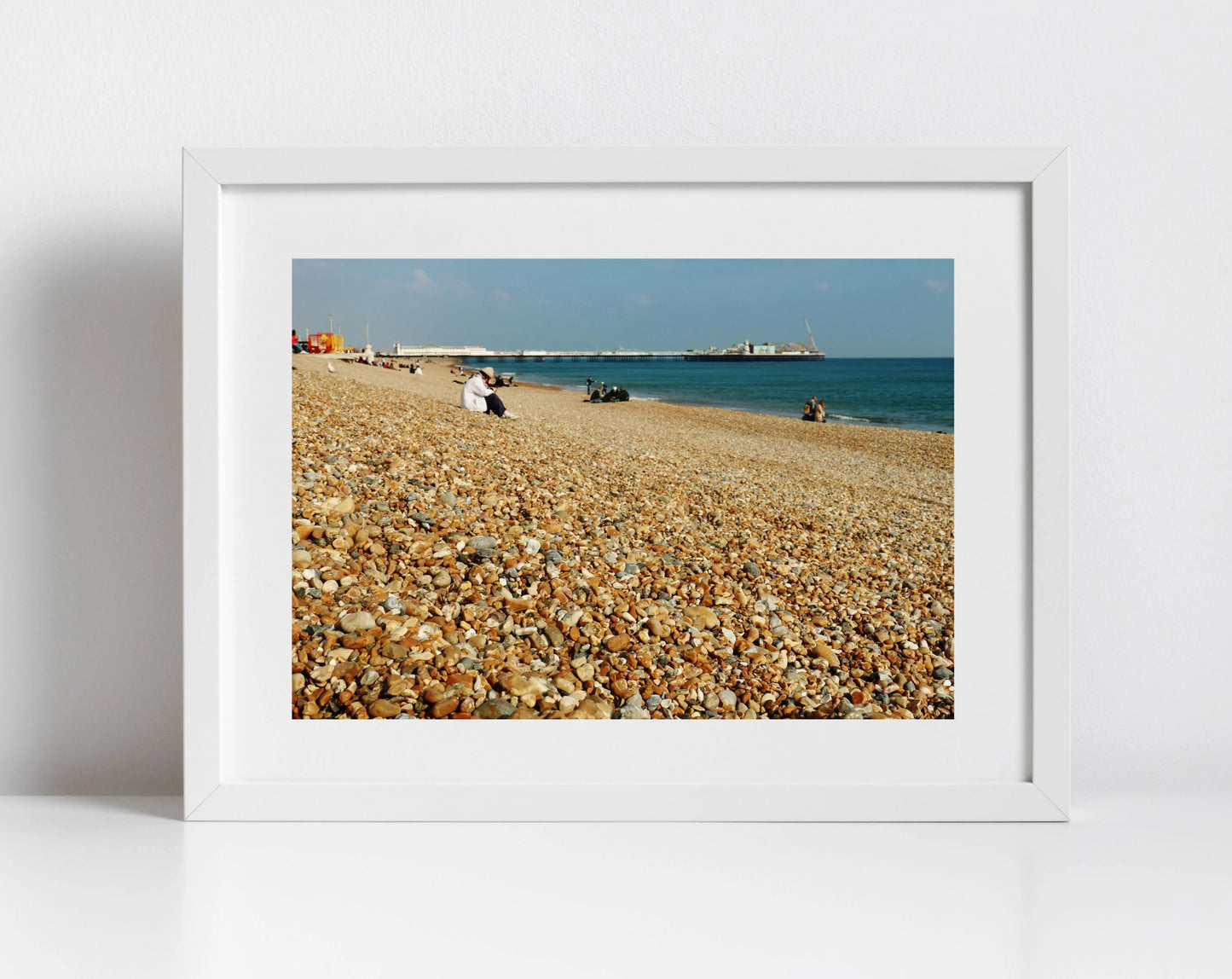 Brighton Beach Black And White Photography Poster