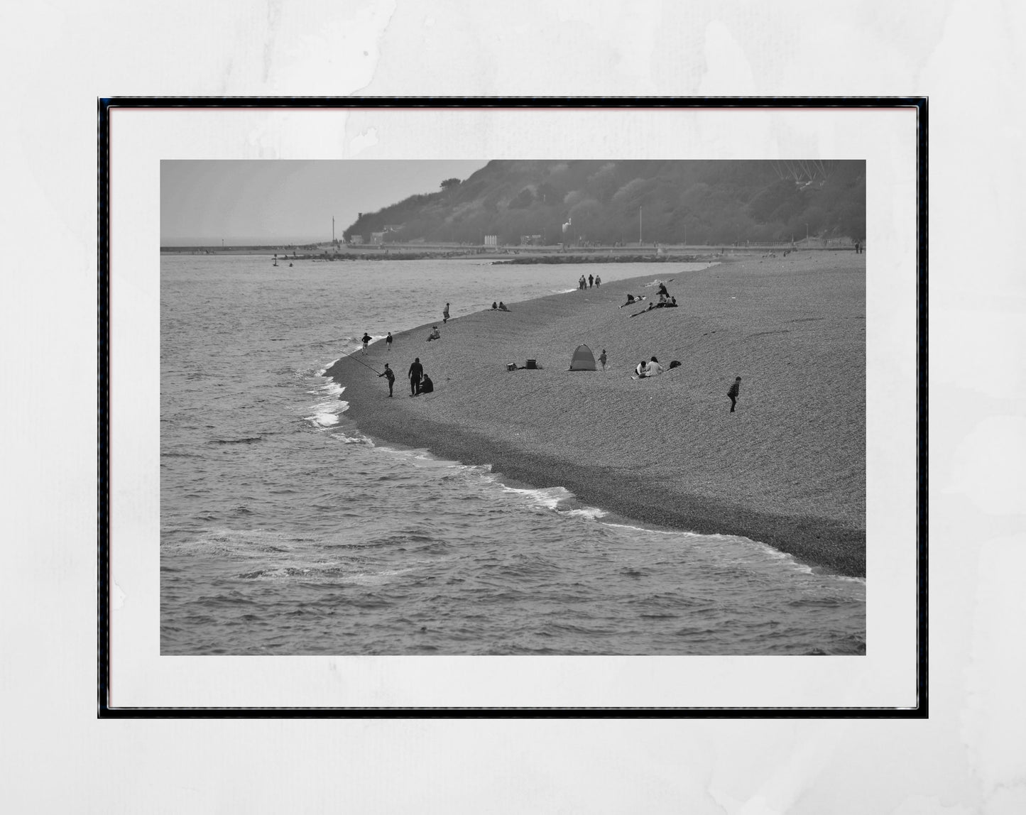 Folkestone Beach Black And White Photography Print