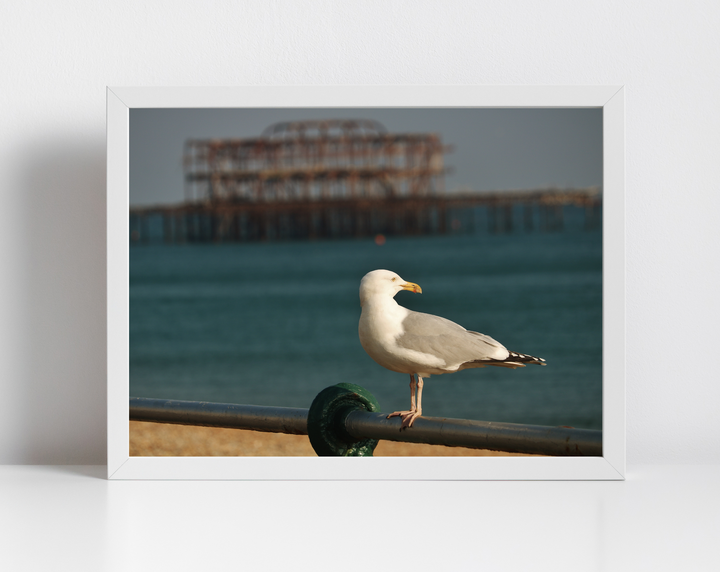 Brighton West Pier Photography Print Seagull Wall Art