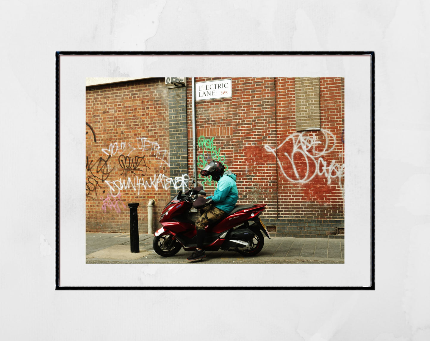 Brixton Print Street Photography Motorcyle Poster