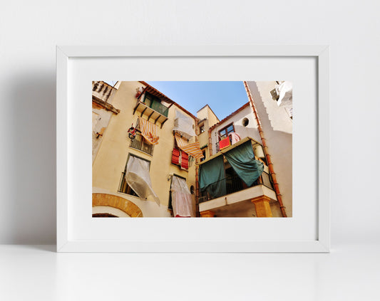 Palermo Sicily Balcony Photography Print Italy Wall Art