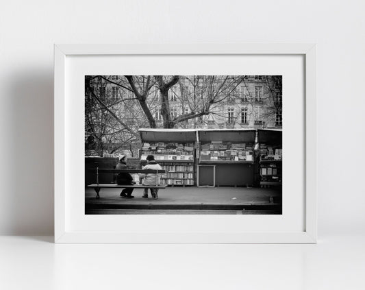 Paris Photography Print Bouquinistes Seine Booksellers Poster