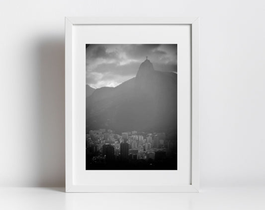 Rio De Janeiro Print Christ The Redeemer Brazil Black And White Photography