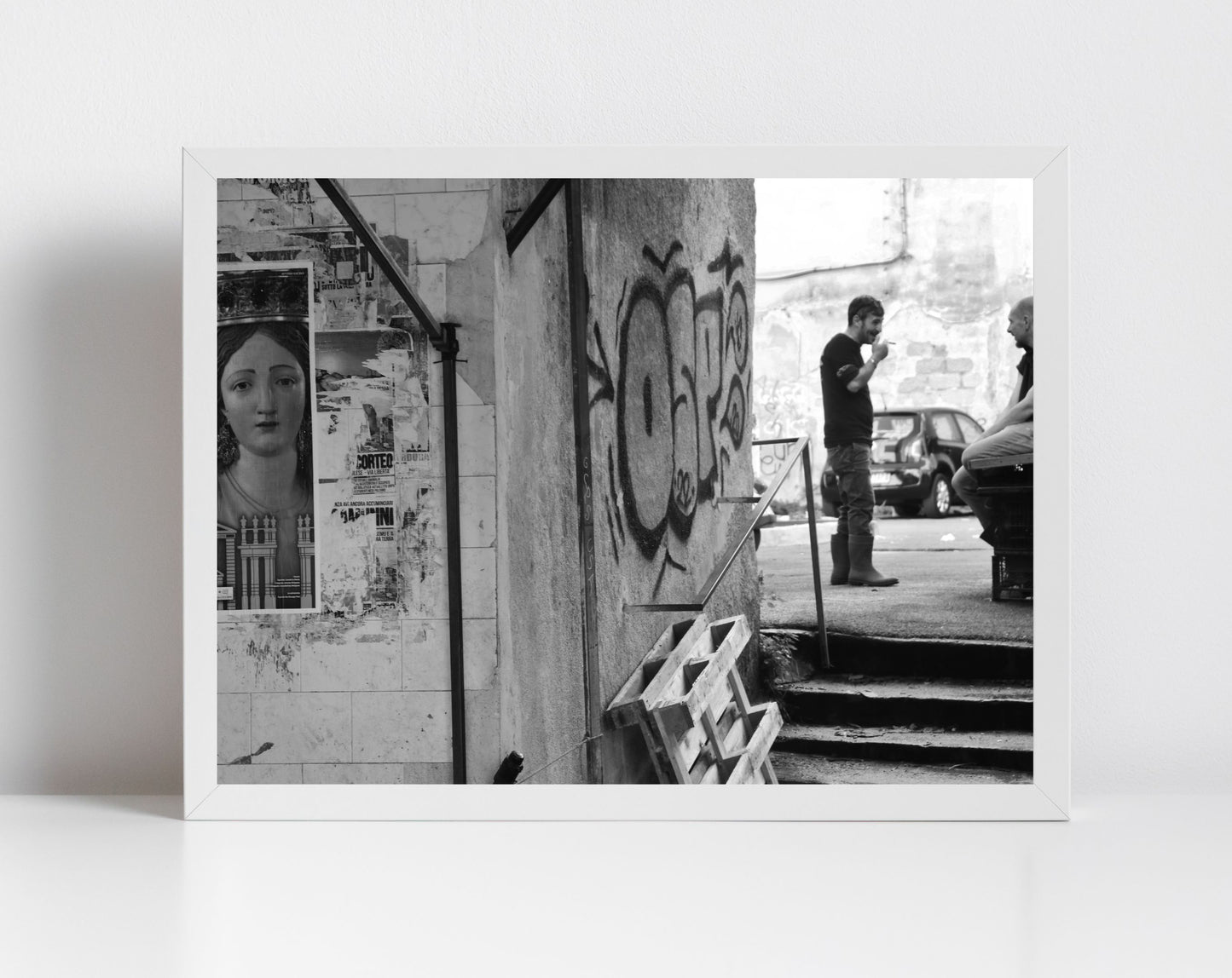 Palermo Sicily Art Black And White Print Street Photography