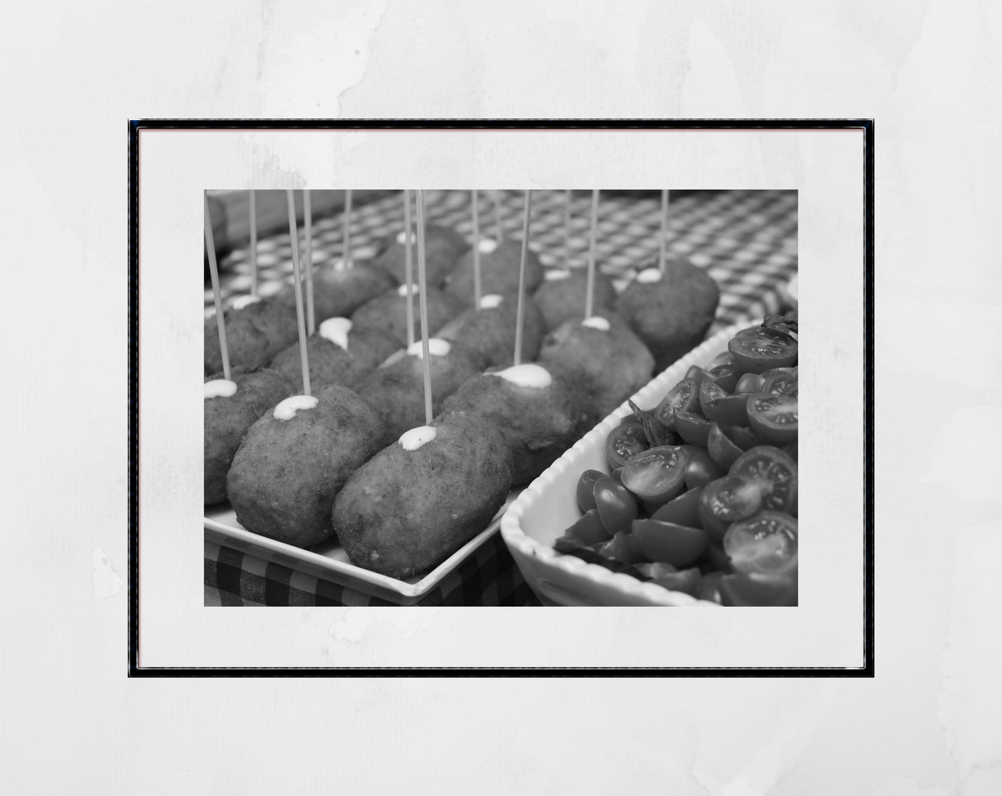 Arancini Food Black And White Print Palermo Photography Sicilian Wall Art