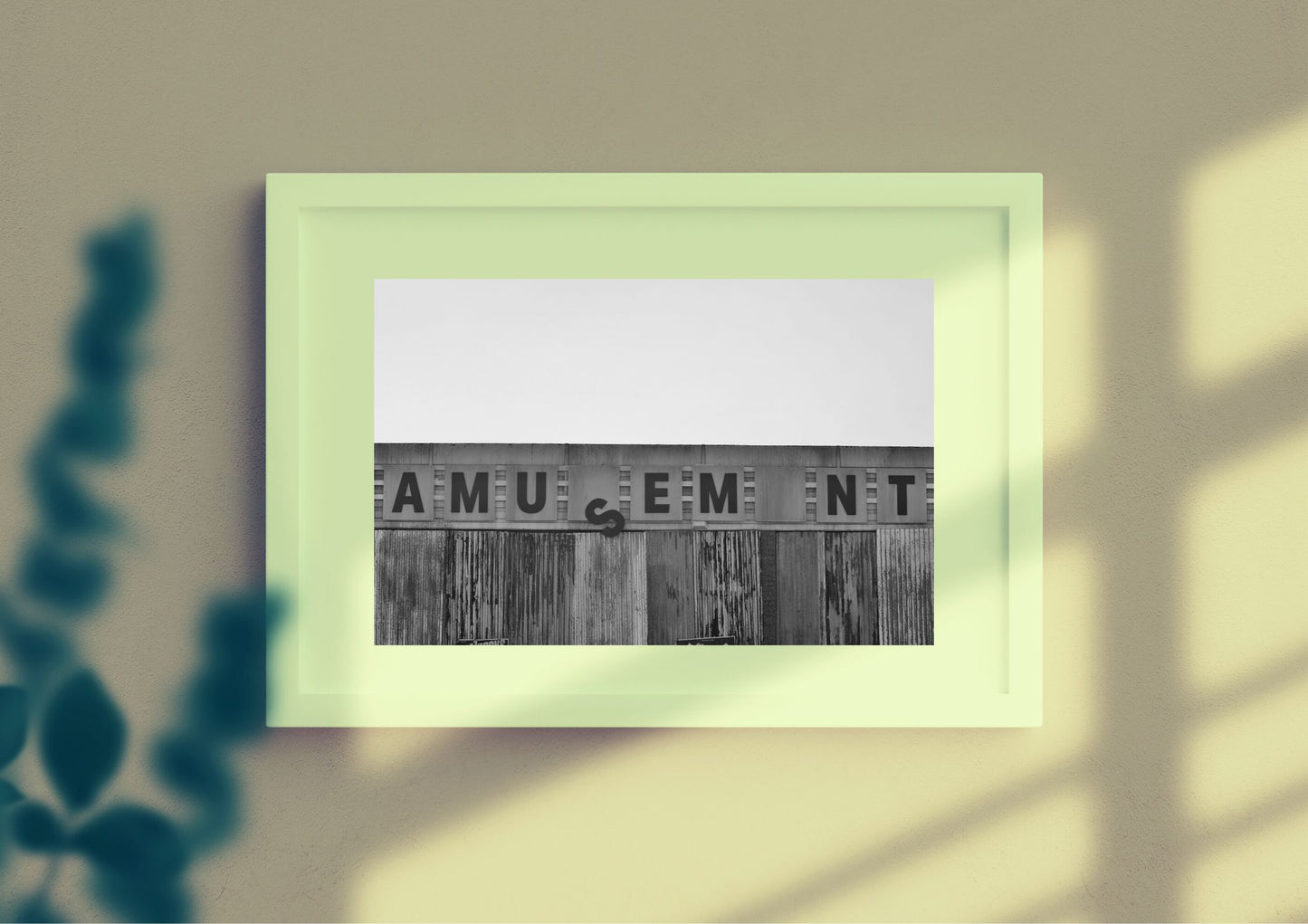 Margate Urban Black And White Photography Print