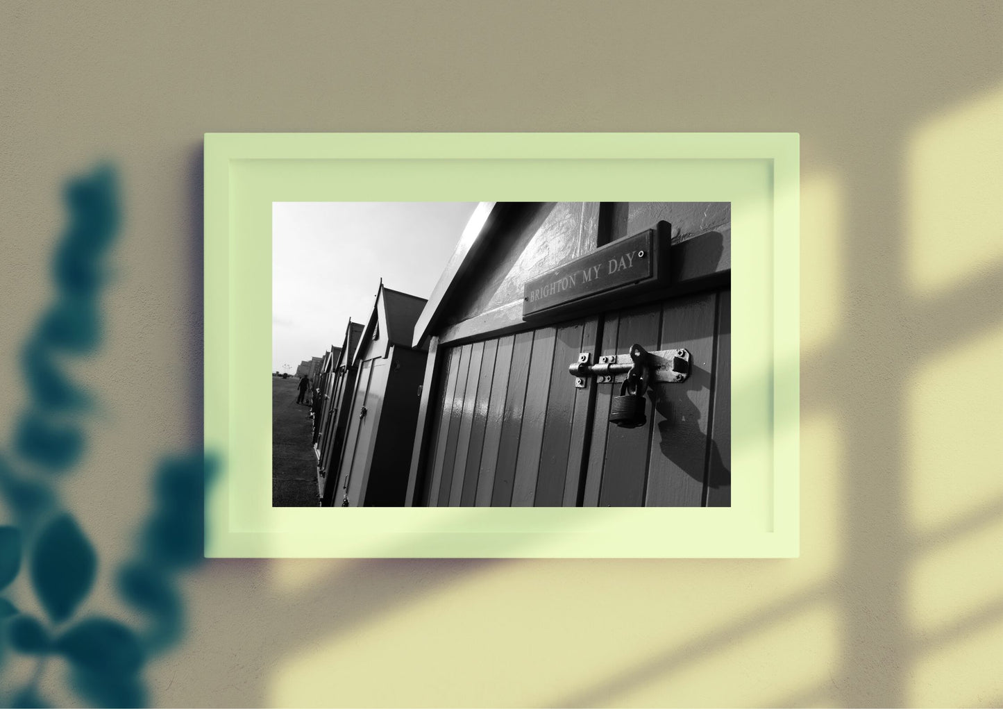 Brighton Black And White Photography Print Hove Beach Huts Poster