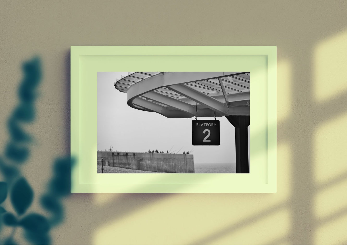 Folkestone Harbour Station Black And White Photography Print