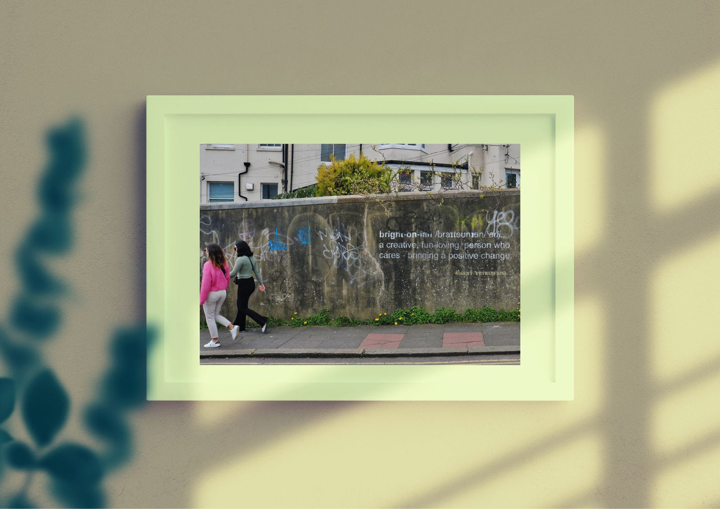 Brighton Street Black And White Photography Print