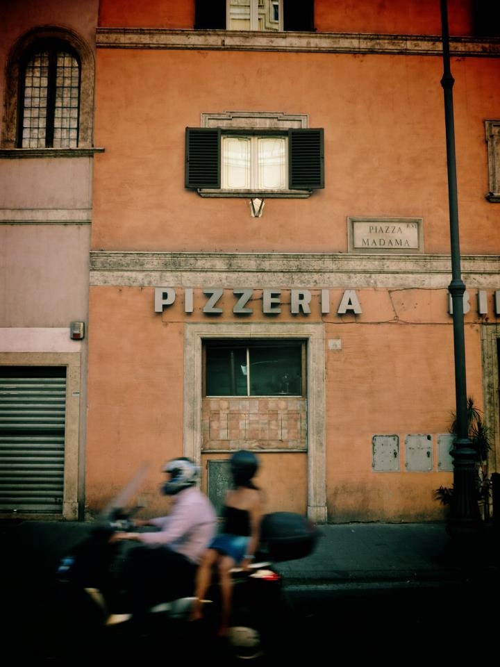 Rome Photography Print Italy Pizzeria Vespa Poster