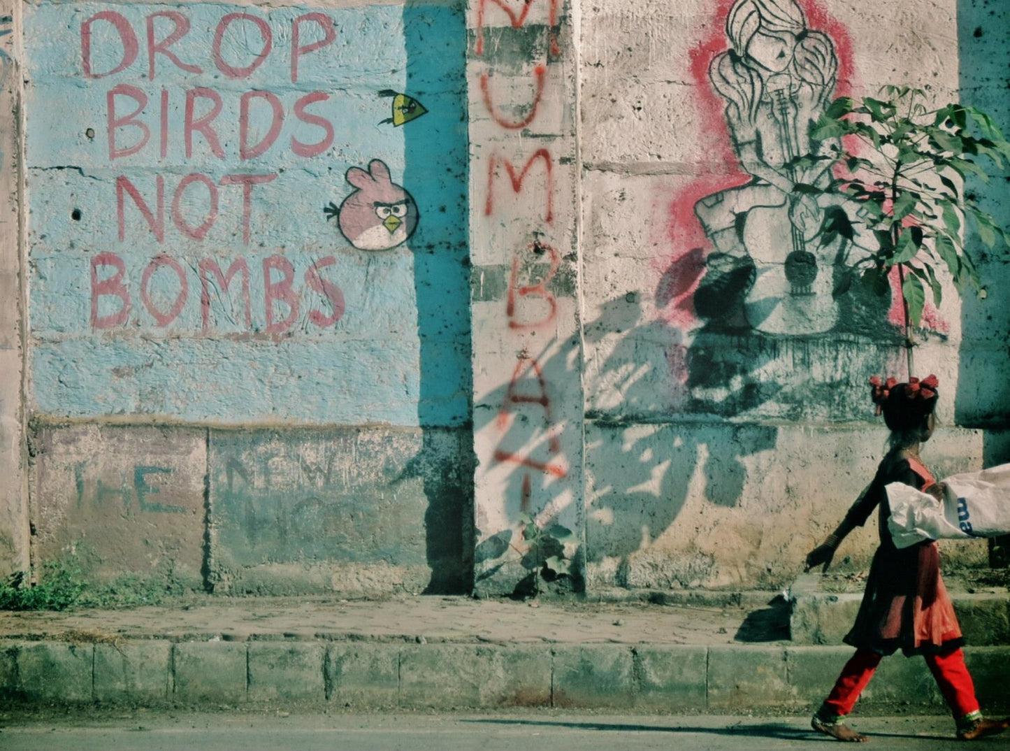 Great Wall Of Mumbai India Street Art Photography Print