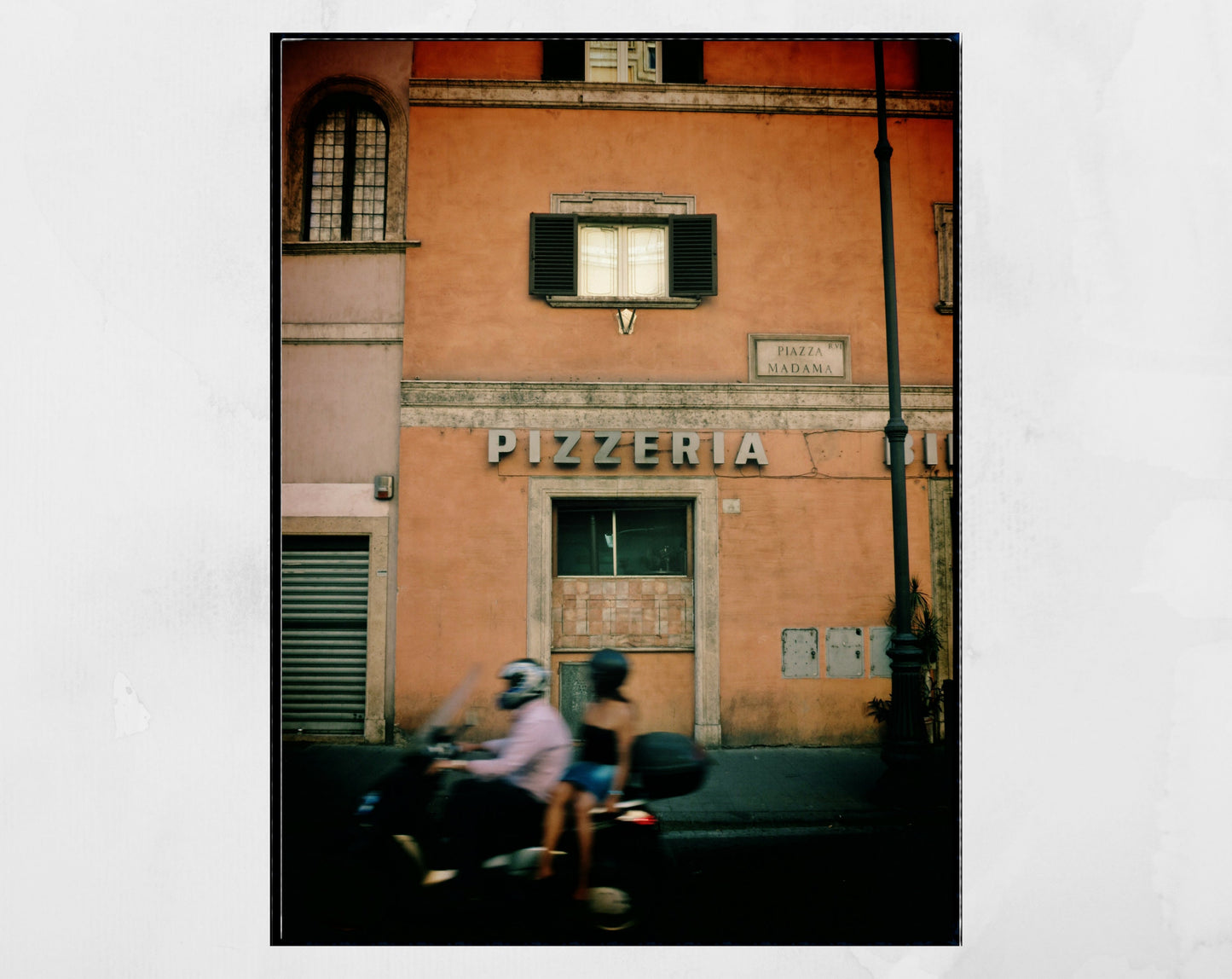Rome Photography Print Italy Pizzeria Vespa Poster