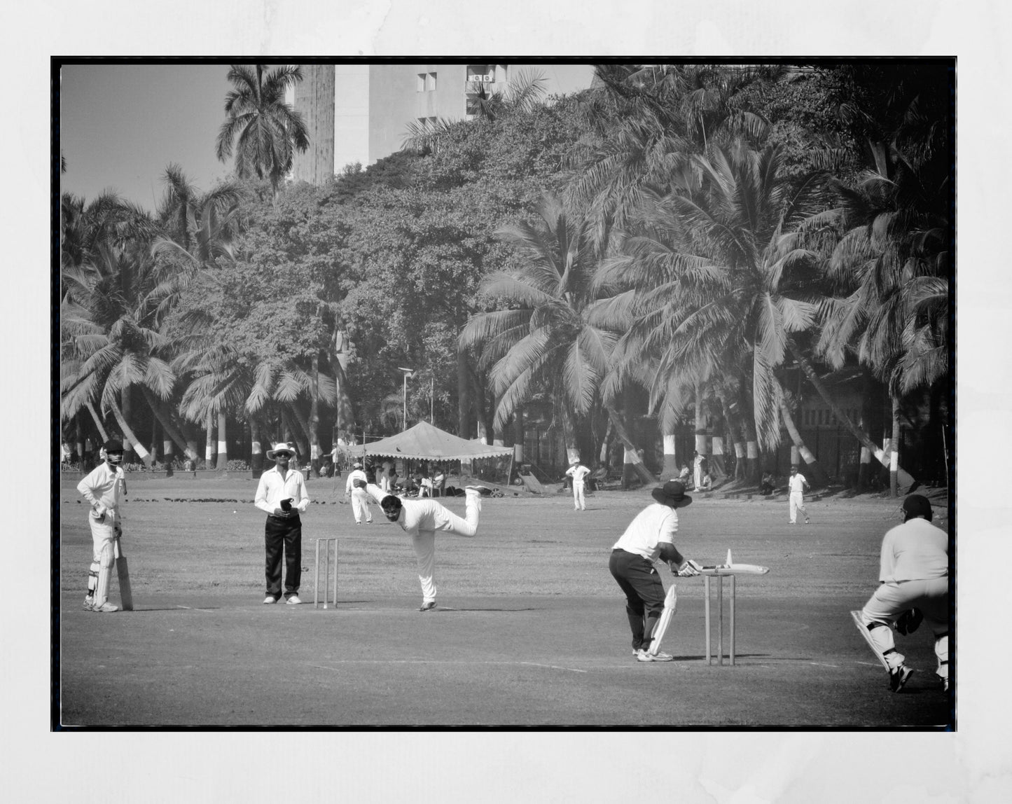 Mumbai Print Cricket Poster Black And White Photography Print