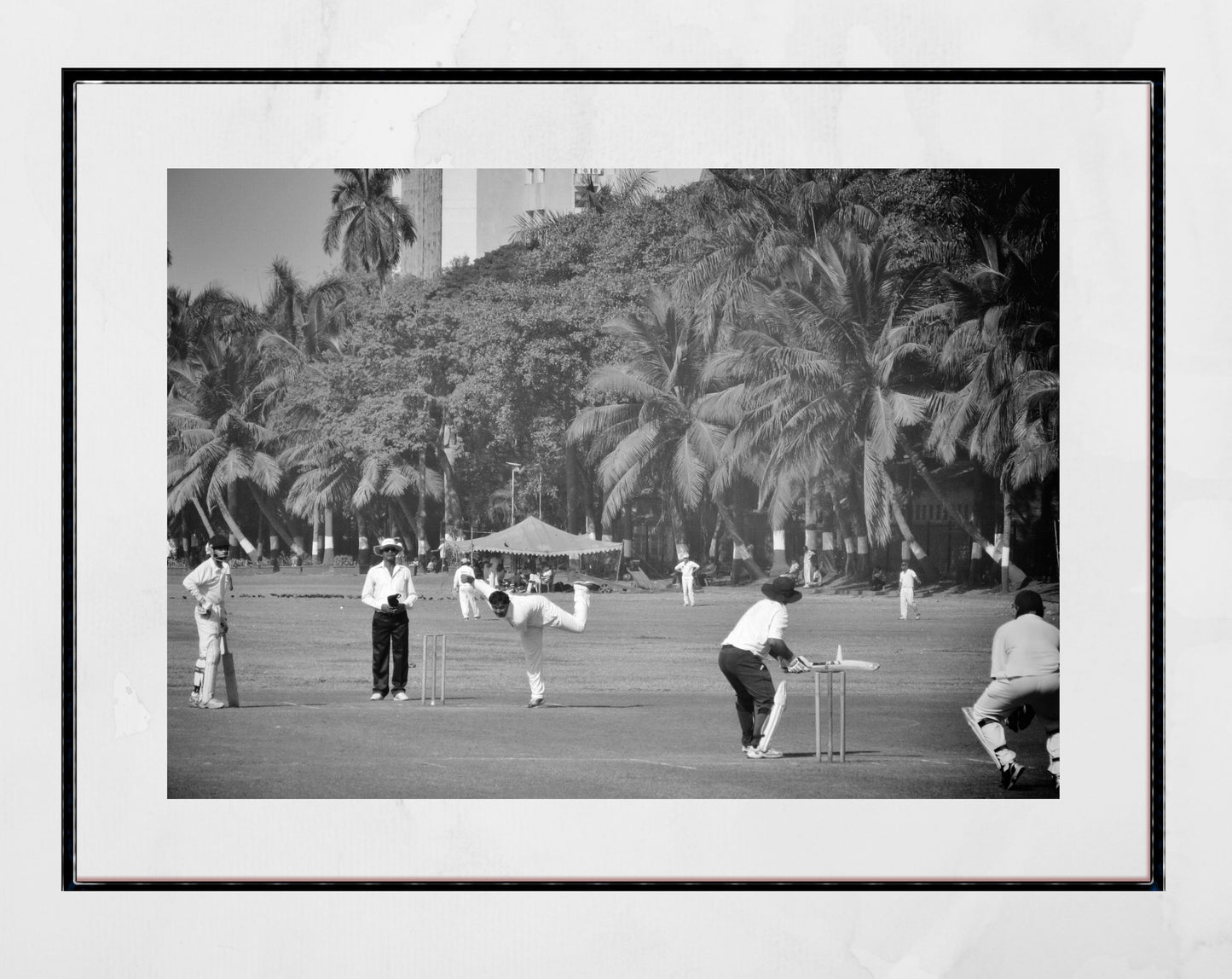 Mumbai Print Cricket Poster Black And White Photography Print