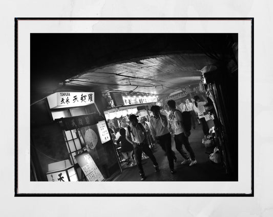 Tokyo  Yurakucho Japan Black And White Photography Print