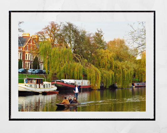 Cambridge Photography River Cam Punting Print
