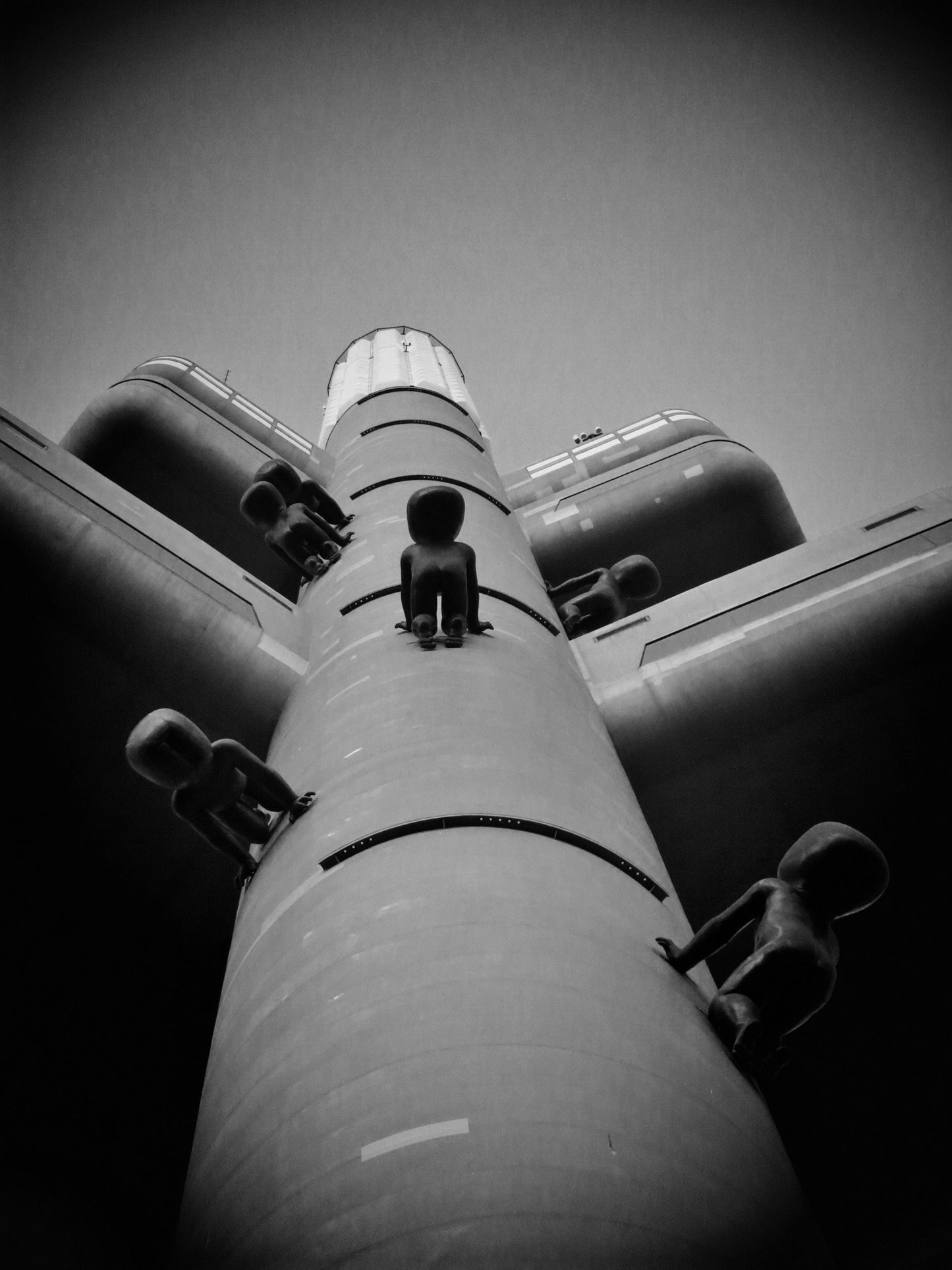 Prague Žižkov TV Tower David Černý Babies Black And White Photography Print